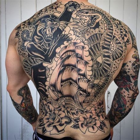 Traditional Back Piece Back Piece Tattoo Traditional Tattoo Back