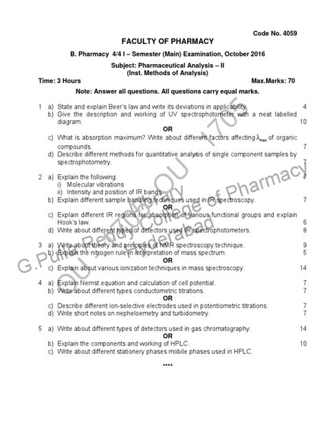 Library G Pulla Reddy College Of Pharmacy Hyderabad Ou 1705 Ou 1705 Pdf