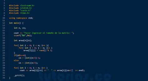 Ciclo For Visual C Matriz Columnas Centrales Tutorias Co