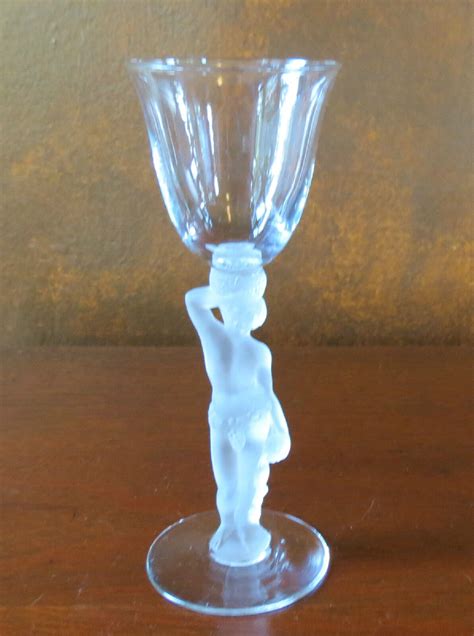 Bayel Male Nude Bacchus Frosted Stem Wine Goblet S Ebay