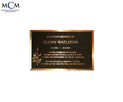 Bronze Garden Plaques - Cherokee Monuments & Memorials