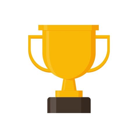 Premium Vector Winner Trophy Vector Flat Illustration Of Golden