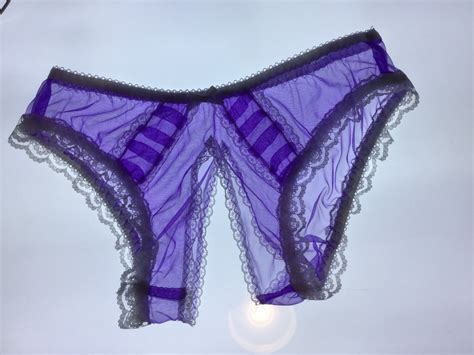 Sheer Nylon Burlesque Sissy Vintage Style Crotchless Panties Etsy