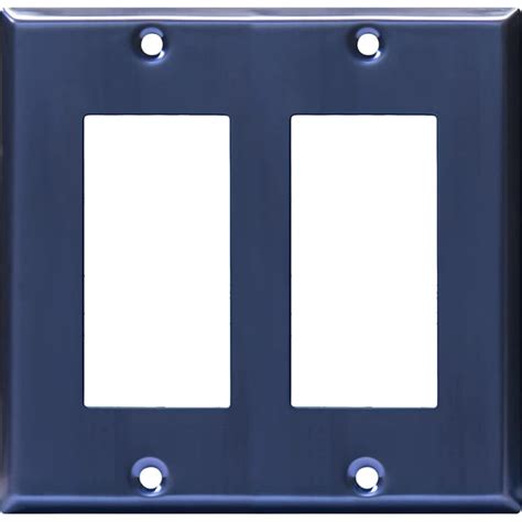 Enerlites Double Decorator Switch Metal Wall Plate Stainless Steel