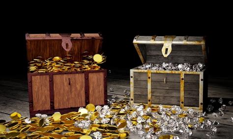 Premium Photo The Treasure Chest Opened With Many Gold Coins And