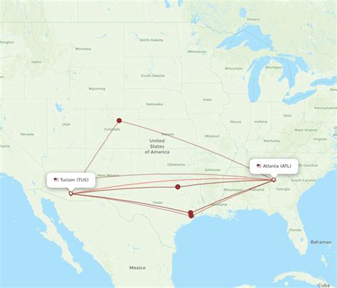 Flights From Tucson To Atlanta Tus To Atl Flight Routes