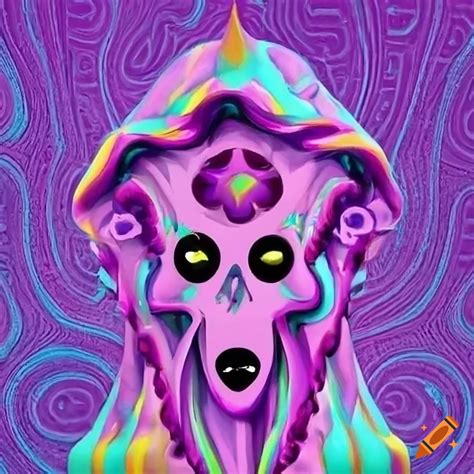 Purple Psychedelic Ghost Artwork On Craiyon