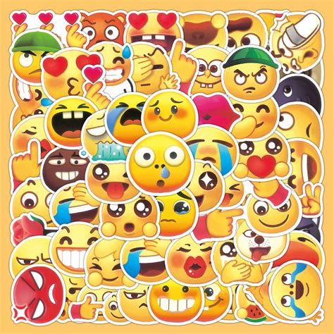 63 Pieces Soy Stickers Tik Tok Emoji Emoji Pack Cartoon Sand Sculpture