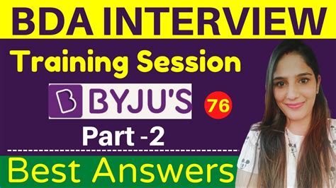 Byju S Bda Interview Training Bda Questions Answers Youtube