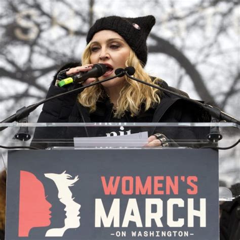 Madonna En La Marcha De Las Mujeres En Washington Las Famosas Que Han