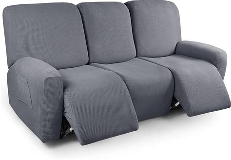 Recliner Sofa Covers 8-Pieces Stretch Large Couch Covers for 3 Seats ...