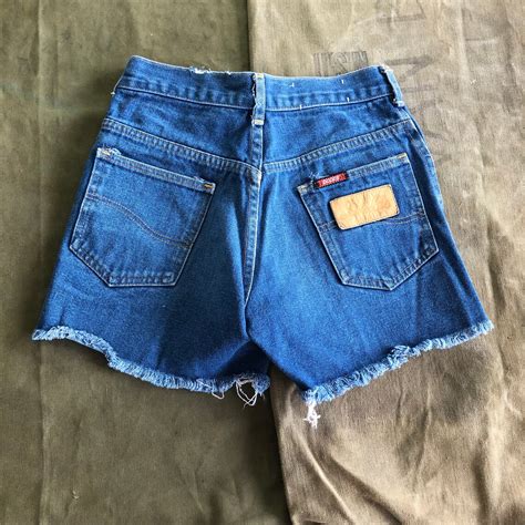 70s Dude S Cut Off Denim Vintage Shorts Small Etsy