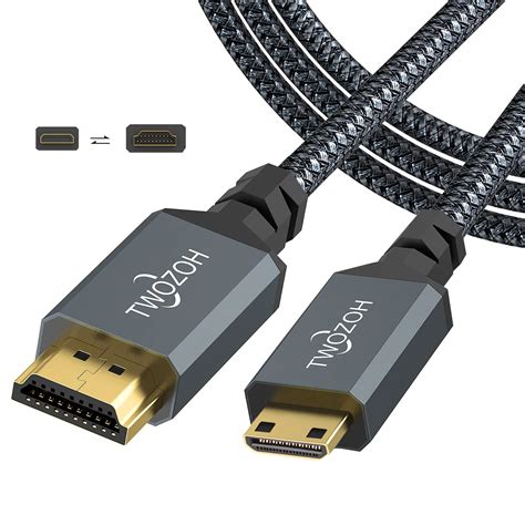 Twozoh Mini Hdmi To Hdmi Cable 03m 4k 60hz High Speed Hdmi To Mini