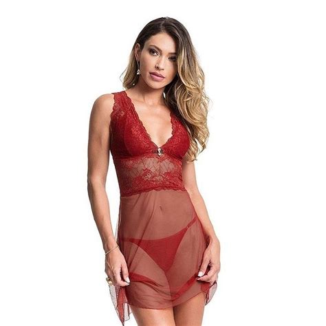 Camisola Renda E Tule Sem Bojo Amor De Luxo Sex Shop Amor De