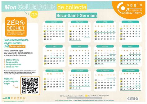 Calendrier Collecte Ordures M Nageres Mairie De B Zu Saint Germain