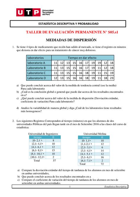 S S Resolver Ejercicios Estad Stica Descriptiva Taller De