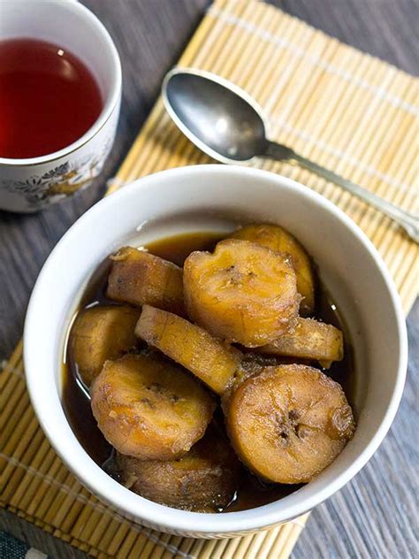minatamis na saging recipe plantain bananas  syrup amiable foods