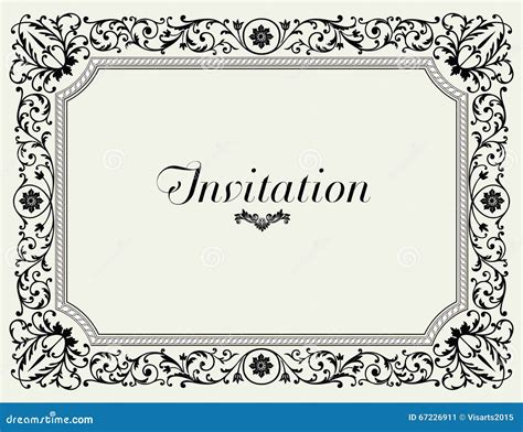 Vintage Ornament Border Decorative Floral Frame Vector Stock Vector