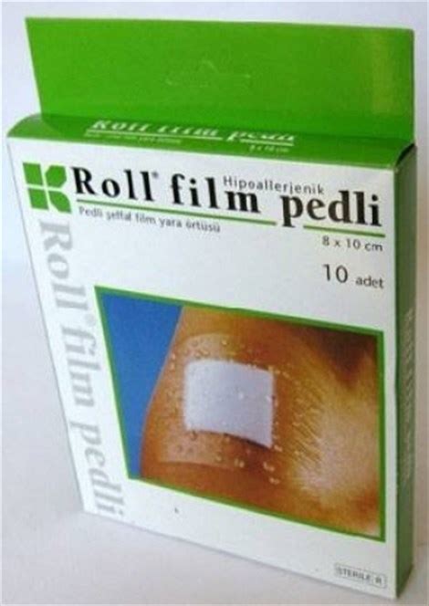 ROLL FİLM PEDLİ ŞEFFAF YARA ÖRTÜSÜ 8x10cm 10 LU PAKET