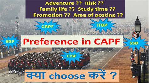 Which Capf To Choose Preference Selection For Upsc Ssc Gd Bsf Vs