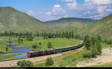 044 Mongolian Railway 2M62M at Shatan, Mongolia by Temuulen.B | Railway ...