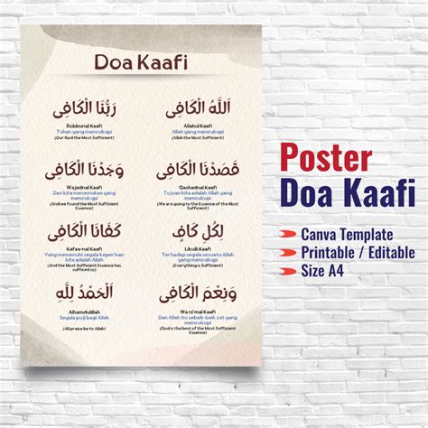 Doa Selawat Kaafi Canva Template Poster Shopee Malaysia