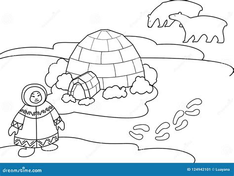 Igloo Coloring Page