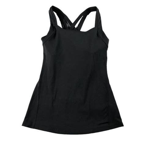 Lucy Tops Lucy Womens Large Black Racerback Crisscross Built In Bra