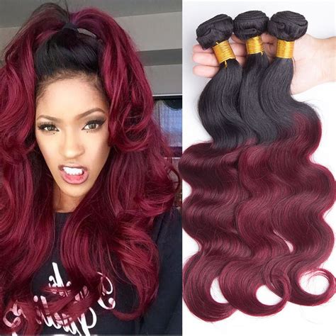 Ombre Brazilian Virgin Hair Body Wave T1b99j 34 Bundles Rosa Hair