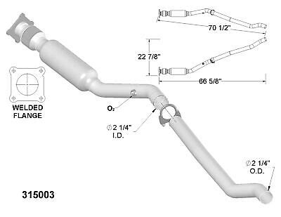 EPA Catalytic Converter And Pipe Fits 2000 Plymouth Voyager 3 3L V6