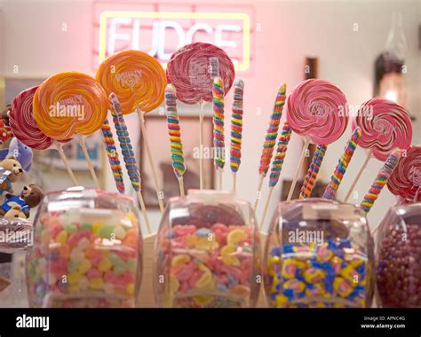 candy shop lollipops on display Stock Photo - Alamy