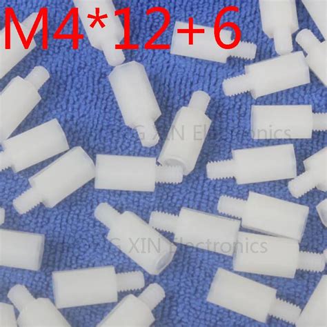 M4126 White 1pcs Nylon Standoff Spacer Standard M4 Plastic Male Female 12mm Standoff Kit