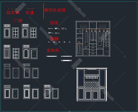 原创全屋定制柜体榻榻米cad施工图，榻榻米cad图纸下载 素材下载 易图网cad设计图纸库