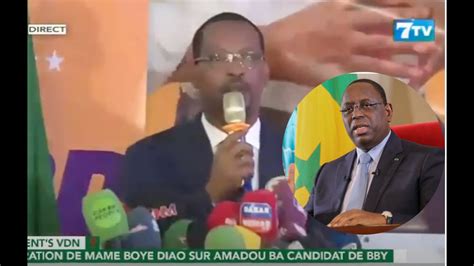 Mame Boye Diao Rend Un Minent Hommage Au Pr Macky Sall Il A T Mon