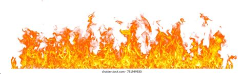 Fire Flames Isolated On White Background Stock Photo 781941370 ...