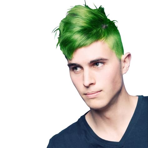 Dark Green Hair Men images