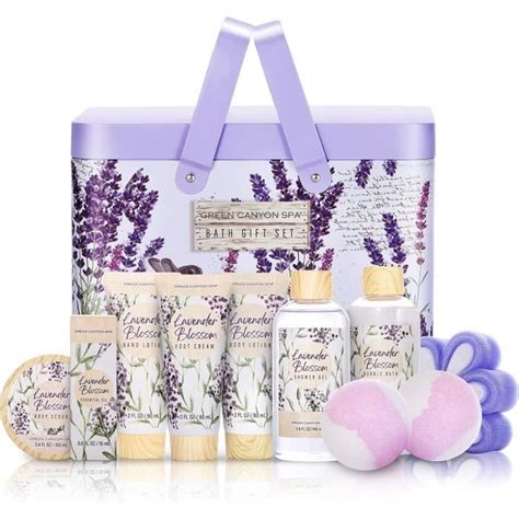 Coffret Bain Au Parfum De Lavande 10PCS Coffret Cadeau Femme Avec