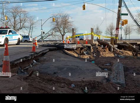 Damage near Father Capodanno Blvd and Slater Staten Island. New York ...