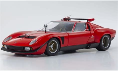 Modellino In Miniatura Lamborghini Miura Kyosho Svr Rosso Nero