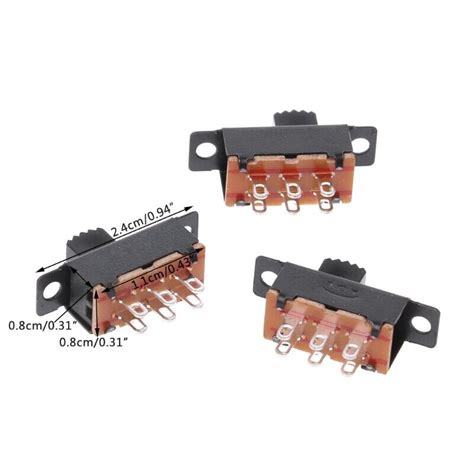 Pcs Ss F Pins Positions Dpdt On On Mini Slide Switch A