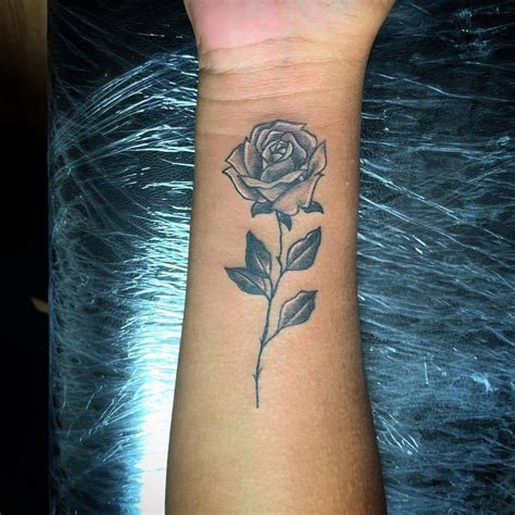 Simple Rose Wrist Tattoos