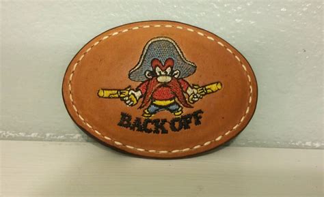 Yosemite Sam Back Off Leather Vintage Belt Buckle Ebay Vintage Belt