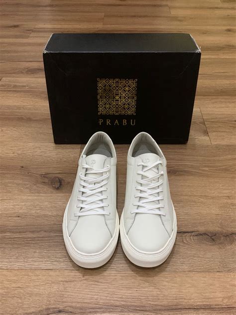 Prabu Cipta Full White Sepatu Sneakers Kulit Pria Fesyen Pria