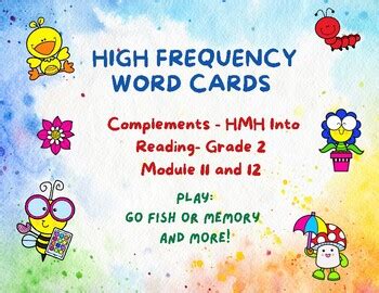 2nd Grade HFW Word Cards HMH Into Reading Modules 11 And 12 TPT