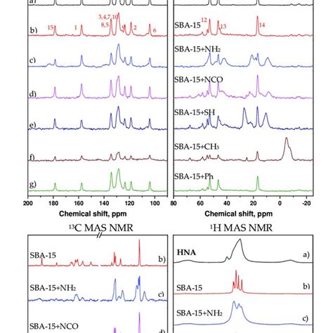 13 C MAS And CP MAS NMR 1 H MAS NMR Spectra Detailed Regions From 200