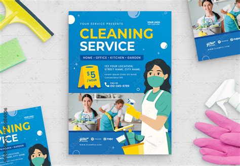 Cleaning Service Flyer Template Stock Template | Adobe Stock