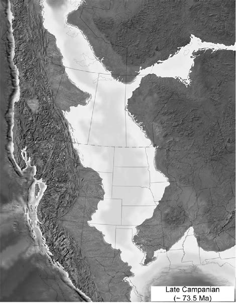 Paleogeographic Map Of The Western Interior Seaway Ron Blakey