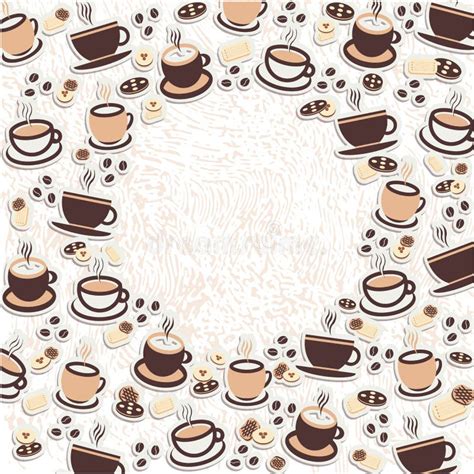 Vector Illustration A Cup Of Cappuccino Coffee Latte Espresso Stock