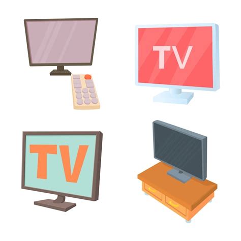 Premium Vector Tv Lcd Icon Set