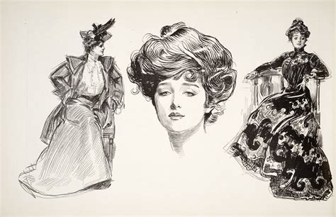 Unrealistic Proportions In Fashion Illustration History Gibson Girl Charles Dana Gibson